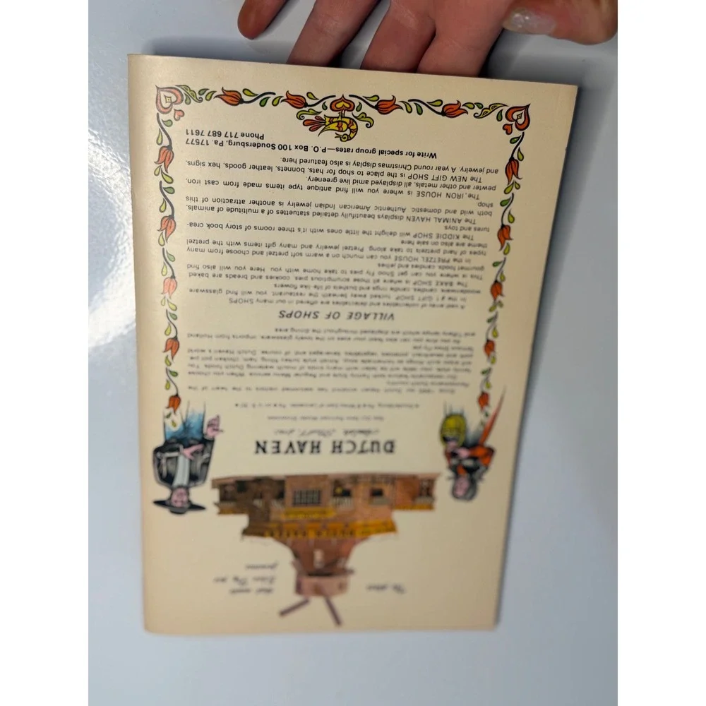 VTG Amish Dutch Cookbook Ruth‎ Redcay Yellow Folk Art Recipes Pennsylvania Dutch